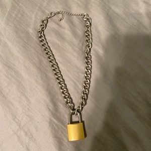 hot topic weirdos gang padlock chain choker w/o key